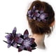 thumbnail image 1 of Horquilla de doble flor con diamantes de imitación, accesorios para el cabello a la moda, pasadores para peinar el cabello DIY, Clips para mujeres y niñas, 1 of 8