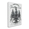 thumbnail image 3 of Farm Fresh Pine & Fir Trees Vintage Holiday Advertisement Botanical & Floral Graphic Art Gallery-Wrapped Canvas Print Wall Art, 3 of 5