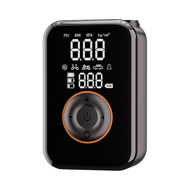 Inflador de neumáticos portátil para coche, bomba de aire de alta potencia para vehículos, compresor de emergencia multifuncional con pantalla digital, carga USB, inflado rápido de neumáticos.