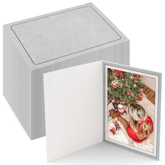 Golden State Art, Pack of 100, 5x7 Photo Folders, Cardboard Picture Frame, Paper Photo Frame Cards, Greetings/Invitation Cards, Special Events: Graduation, Christmas