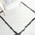 thumbnail image 6 of SAFAVIEH August Ravenna Diamond Shag Area Rug, Beige/Black, 6'7" x 6'7" Square, 6 of 8