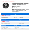 thumbnail image 2 of Engine Harmonic Balancer - Compatible with 2007 - 2013 Subaru Forester 2008 2009 2010 2011 2012, 2 of 2