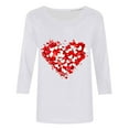 thumbnail image 4 of CFLVAEK Cute Heart Graphic Tees for Women Plus Size Valentines Day Tshirts Casual Short Sleeve T Shirts Loose Fitted Round Neck Tops XXXL, 4 of 4