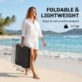 thumbnail image 6 of Outsunny Portable Sun Lounger, Lightweight Folding Chaise Lounge Chair w/ Adjustable Backrest & Pillow for Beach, Poolside and Patio, Black, 6 of 10