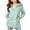 Mint Green, variant on Kids' Solid Color Waterproof Hooded Jacket, Windproof Lightweight Zip Up Raincoat with Multiple Pockets, Outdoor Adventure Coat for Boys and Girls, Perfect for Hiking, School, Travel - Black