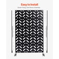 thumbnail image 5 of VEVOR Metal Privacy Screen, 47" W x 72" H, Outdoor Privacy Screens 5-Panel, Freestanding Outdoor Divider with Stand, Decorative Garden Steel Privacy Fence for Balcony Patio Indoor Room Black, 5 of 9