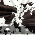 thumbnail image 5 of Cow Print Blanket Baby Girls Boys Blankets and Throws Plush Flannel Fleece Throw Blanket Soft Warm Cow Throw Blankets for Sofa Couch Bedroom Living Room Camping Travel Baby Size 40" x 50", 5 of 6