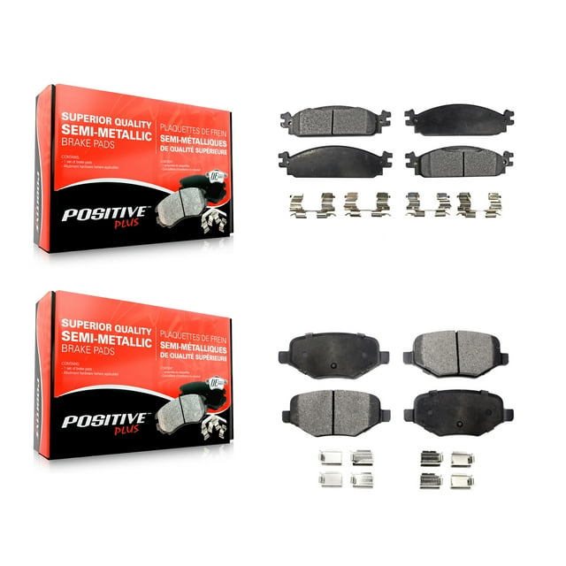 Positive Plus Front Rear Semi-Metallic Brake Pads Kit for Car 2009-2010 Lincoln MKS KPF-100149