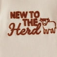 thumbnail image 4 of Duqingm Newborn Baby Boy Summer Outfit Romper Hello I'm New Here Letter Embroidery Short Sleeve Jumpsuit Bodysuit Cute Infant Waffle Clothes(White,0-3 Months), 4 of 4
