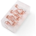 thumbnail image 7 of Chictie Nickel Shower Curtain Hooks - Decorative Shower Curtain Rings,Set of 12 Metal Rustproof Shower Hangers for Bathroom Curtains Rods Hollow Ball Design, 7 of 7