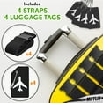thumbnail image 5 of Mifflin Set of Luggage Straps W/ Luggage Tags (12 Pcs, Black), Adjustable Suitcase Belt, 5 of 8
