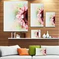 thumbnail image 3 of Belle Aquarelle de Tournesol Rose - Œuvre Murale sur Toile de Fleurs, 3 of 4