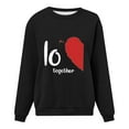 thumbnail image 3 of Chandail Col Rond de la Saint-Valentin pour Femmes Manches Longues Chandails en Molleton Cœur d'Amour Cadeau Graphique Fête des Mères 2024 Chandail en Molleton Imprimé Cœur Mignon Chandail Col Rond Manches Longues, 3 of 3
