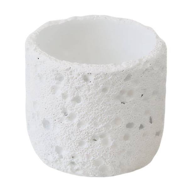 Yuarrent El soporte para plantas de grano de roca agrega belleza y elegancia al lugar de vida Hierbas Piedra Grano de roca volcánica Jardín y Patio Blanco