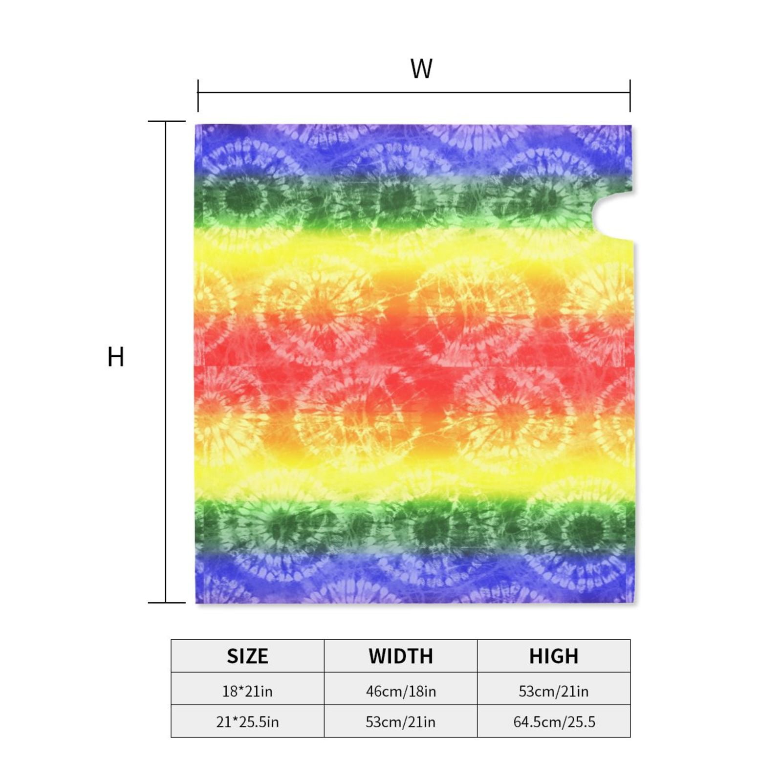 Gukieu Colorful Tie Dye Print Magnetic Mailbox Cover, Sun-proof and Waterproof Home Yard Mailbox Cover-25.5x21 in