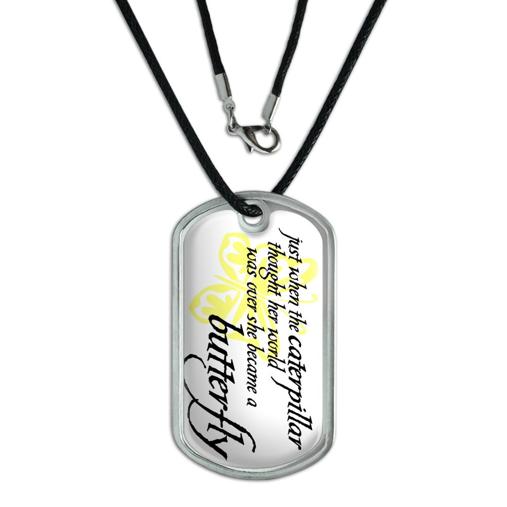 butterfly dog tag