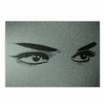 thumbnail image 1 of Eyelash Cutting Board, Female Eyes Dramatic Looking Woman on Denim Texture Image Monochrome Grunge Display, Decorative Tempered Glass Cutting and Serving Board, Small Size, Grey Black, by Ambesonne, 1 of 1