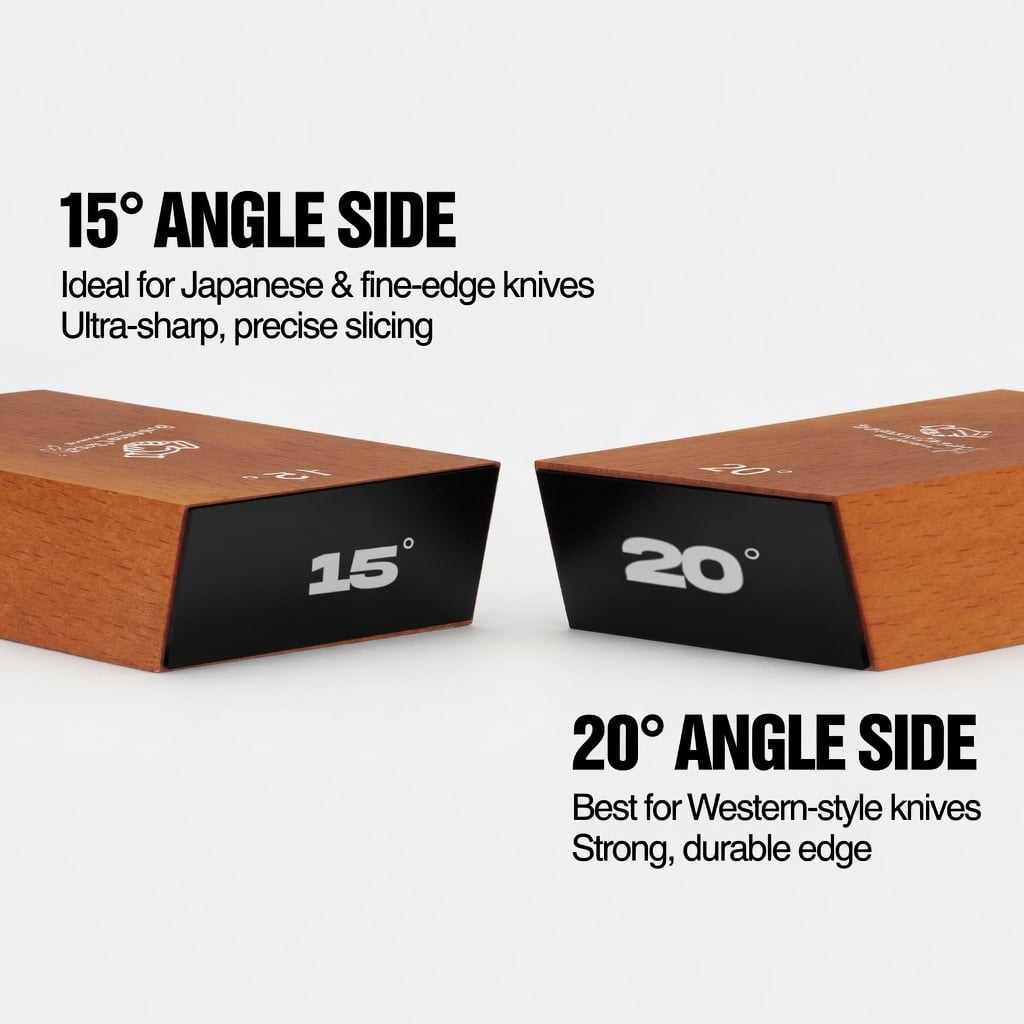 Professional Rolling Knife Sharpener Set - 15° 20° Dual Angle Diamond Ceramic Discs + Cut Resistant Glove