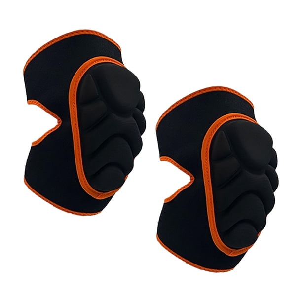 Coderas para hombre, protección para equipo, antideslizantes, transpirables y con absorción de impactos. Orange Black M