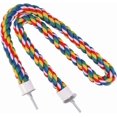 thumbnail image 1 of xianyou-Bird Rope Perch, 34.5inch Bird Swing Perch Parrot Climbing Rope Bird Parrot Stand Bird Rope Rainbow Cotton Rope, Diameter 2cm, 1 of 4