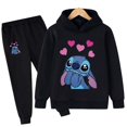 thumbnail image 3 of Conjuntos de ropa para bebés Stitch, trajes para niños de 1 a 16 años, chándales para niños, trajes deportivos de marca para niños, sudaderas con capucha Stich, camisetas y pantalones, conjunto de 2 p, 3 of 5