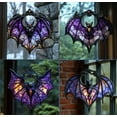 thumbnail image 5 of Clearance Under $1.96! 1PC Halloween Bat Sun Catcher, Stained Glass Acrylic Hanging Ornament for Window, Acrylic, (One Size, Purple), 5 of 6