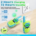 thumbnail image 4 of Walkie Talkies Vvinca recargable para niños de 5 a 7 años con linterna, 4 of 9