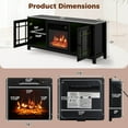 thumbnail image 3 of Costway 58" Fireplace TV Stand with LED Lights & 18" Electric Fireplace, Remote Controls Black, 3 of 10
