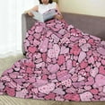 thumbnail image 6 of Honeii Sweet Heart Print Fleece Blanket - Throw Blanket for Bed, Sofa, Couch, Camping, and Travel , Microplush Ultra Soft Warm Blanket-60"x50", 6 of 7