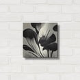thumbnail image 3 of Luxe Metal Art 'Flowers Black White 27' by Ray Heere, Metal Wall Art, 12"x12", 3 of 9
