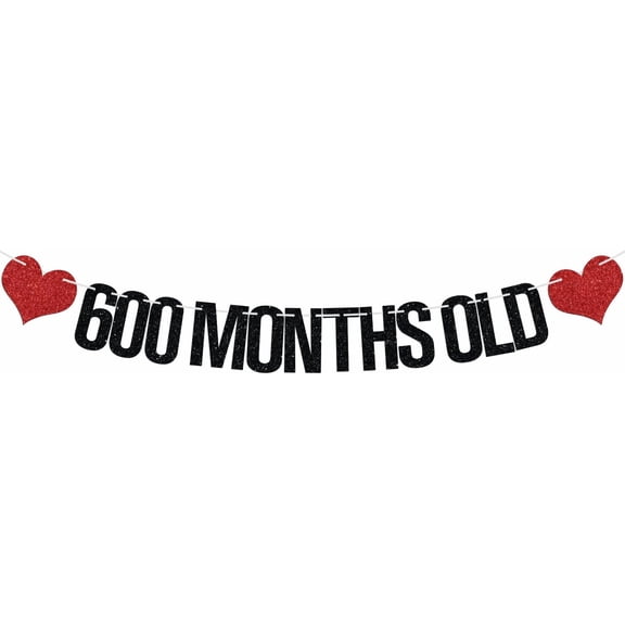600 Months Old Banner, Legend Since 1975, Cheers to 50 Years Old, 50th Birthday Party Decorations Supplies for Men Women