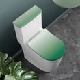 thumbnail image 3 of HELLHERO Green Gradient Pattern Universal Bathroom Toilet Cozy Set & Dust-Proof Elastic Bottom Stretch with 2 Pack Toilet Lid Seat Cover, 3 of 7