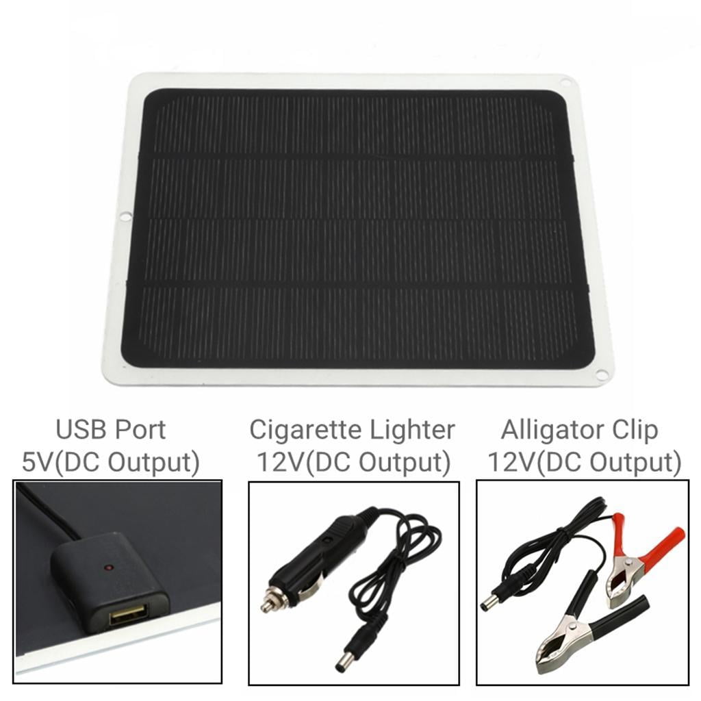 Axioma 12V 20W Solar Panel Battery Charger with Lighter Plug for Automobiles,truck, Caravans, Tractors, Boats, Motorcycles, Travelling, Camping, Rv