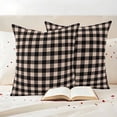 thumbnail image 3 of Black Plaid Outdoor Waterproof Pillow Covers, Vintage Country Gray Buffalo Check Gingham Decorative Square Throw Pillowcase Sofa Cushion Sham for Patio/Couch/Chair, 24"x24" 2 Pack, 3 of 8