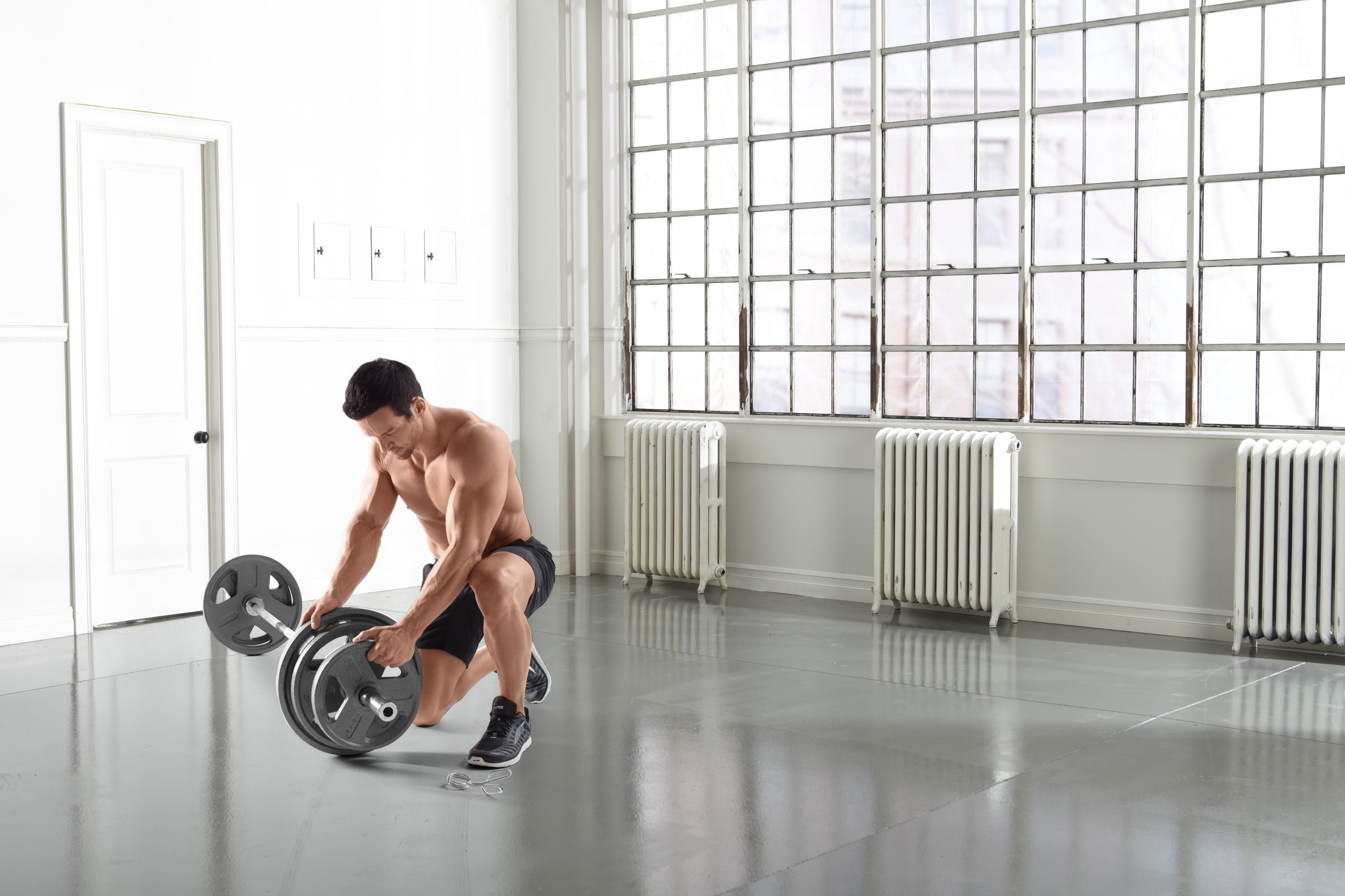 Weider 210 lb. Cast Iron Olympic Hammertone Weight Set Walmart