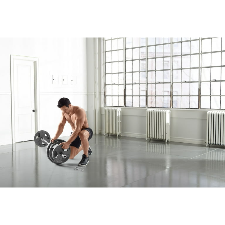 Weider 210 lb. Cast Iron Olympic Hammertone Weight Set