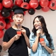 thumbnail image 6 of Graduation Paper Straw Crimson, 50pcs 2024 Graduation Party Striped Decorative Straws, Congrats Grad You Did It Graduation Themed Straws Graduation Cap Diploma Drinking Straws, 6 of 6