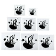 thumbnail image 1 of Plantillas de pintura de medusas Uxcell, paquete de 8 plantillas reutilizables para dibujo, blanco, 1 of 7