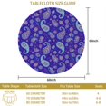 thumbnail image 3 of Paisley and Floral Purple Pattern Round Tablecloth 60"x60", Wrinkle Resistant Wipeable Table Cover for Kitchen Dining Room Picnic Patio and Party, 3 of 6
