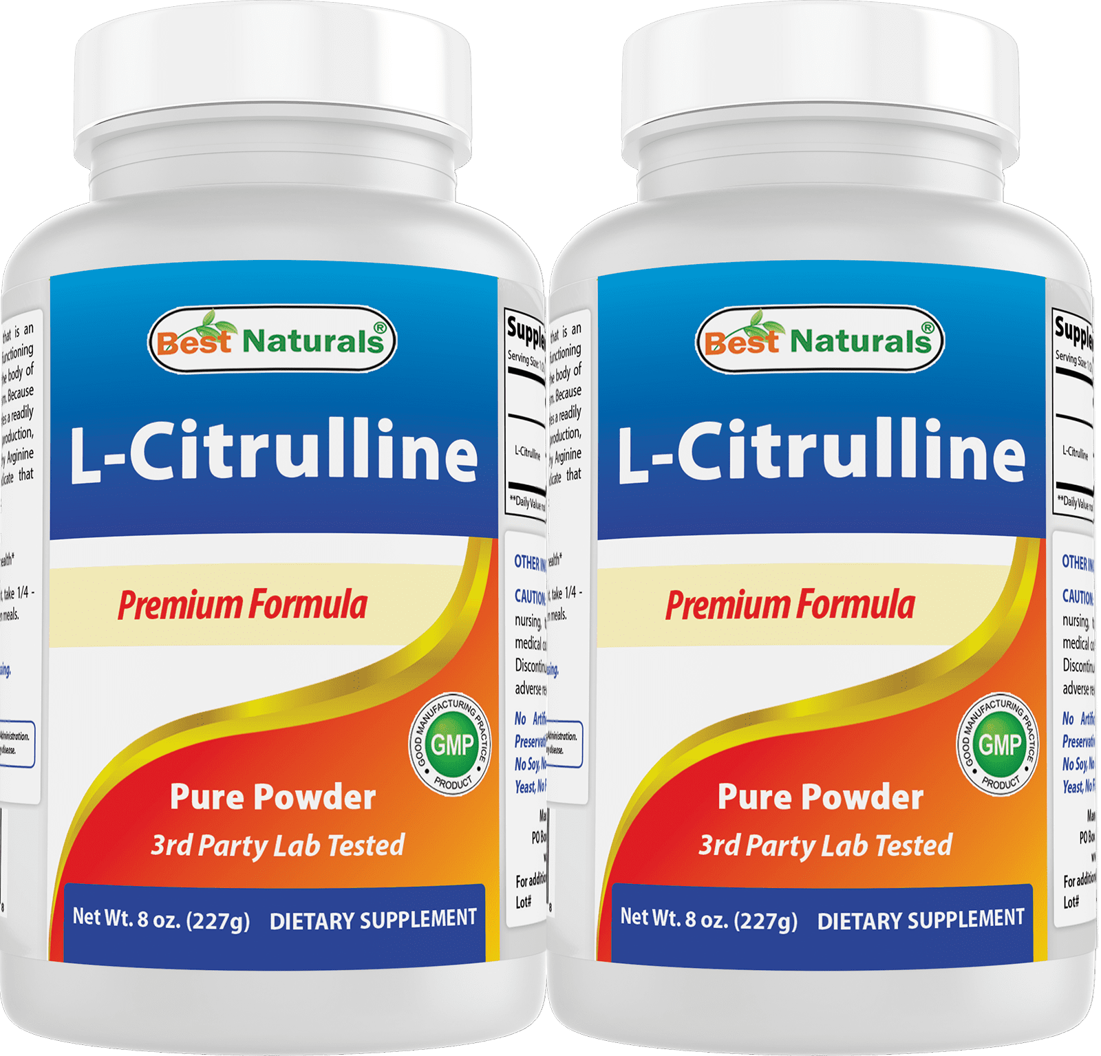 2 Pack Best Naturals L-Citrulline Powder 8 OZ