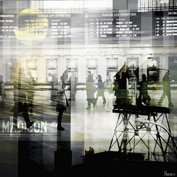 NY Moving by Parvez Taj Painting Print on Wrapped Canvas