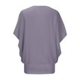 thumbnail image 4 of Fesfesfes Women's Print Color T-Shirt Three-Quarters Sleeve V-Neck Pullover Tops with Buttons Down Hem Fashion for Fall Outdoor Blouses(Gray#2,5XL), 4 of 7