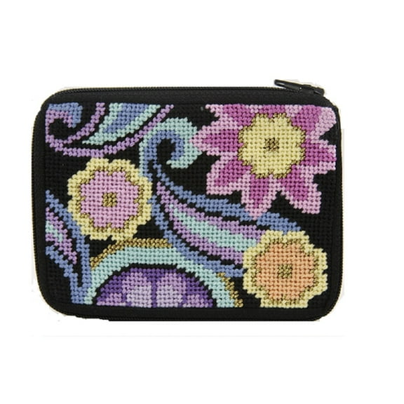 Stitch & Zip Coin Purse Kits, Cross Stitch Design: Paisley SZ171