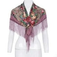 thumbnail image 2 of Clearance! scarf for women scarf Women Lady Folk-Custom Print Tassel Square Scarf Wrap Shawl Travel Scarve clearance item, 2 of 4