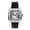 Silver Black, variant on Men's 32mm Iced Out Square Watch – Leather Band, Roman Numerals, Diamond Bezel – Luxury Hip Hop Style for Streetwear & Fashion - Silver Black Finish