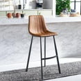 thumbnail image 4 of SAFAVIEH Rhyatte Modern Style Tufted Bar Stool, Grey/Black (20 in. W x 18.5 in. D x 42.5 in. H), 4 of 11