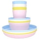 thumbnail image 2 of Vajilla De Plástico De Colores Aleatorios, Juego De Picnic Reutilizable Y Fiesta, 4 Tazas, 4 Tazones Y 4 Platos Para Niños Y Niñas 12 Unids/Set Yuarrent BA000894-00, 2 of 6