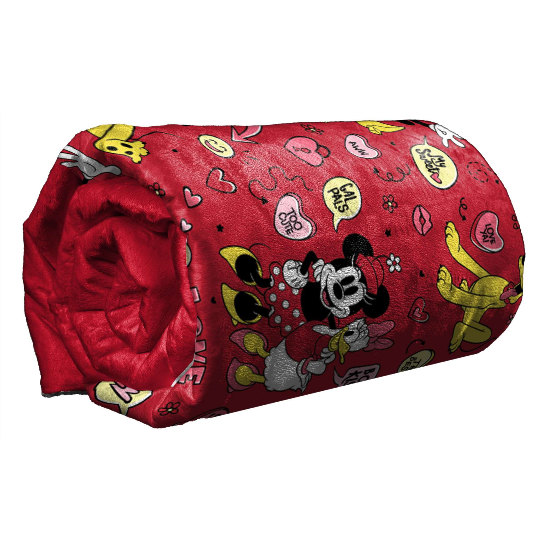 Mickey Mouse Disney I Love Us Silk Touch Throw Blanket 50x70 Inches