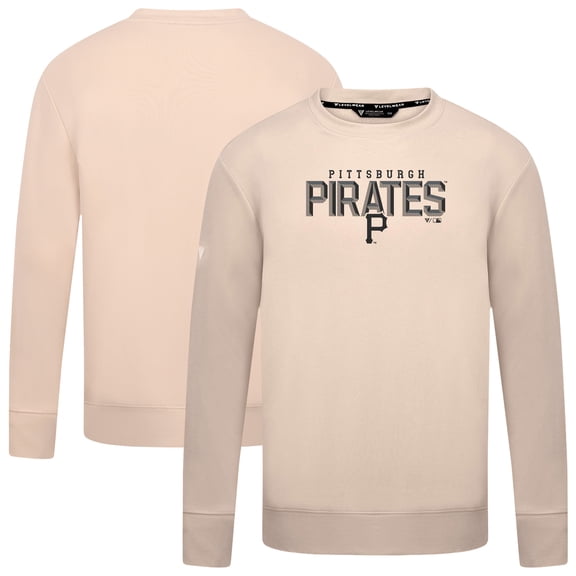 Men's Levelwear  Khaki Pittsburgh Pirates Mandate Carve Tri-Blend Sweatshirt