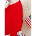 thumbnail image 6 of Wassery 4th of July Infant Girls Romper Dress 3 6 12 18 Months Baby Girls Independence Day Outfit Fly Sleeve Stars/Popsicle Print Patchwork Bodysuit A-line Dress with Headband, 6 of 9